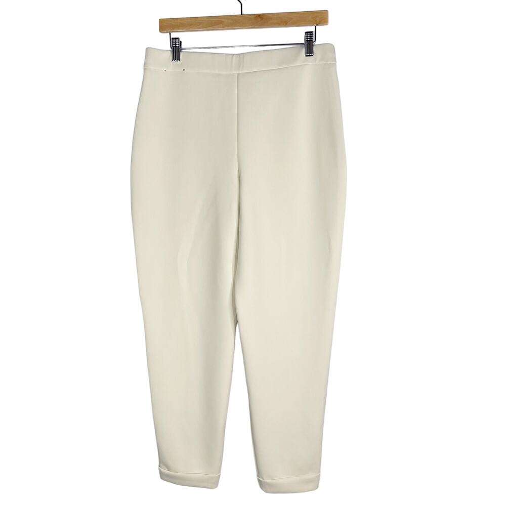 Express Womens Medium M Cream SuperSoft Double Knit Jogger Sandshell Ankle Pant - Picture 2 of 12